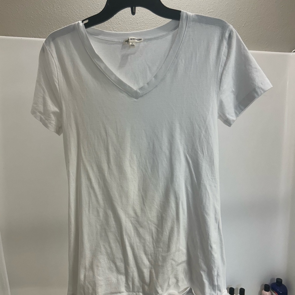 Zenana Outfitters White Short Sleeve Tee